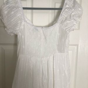 Hello Molly White Midi Dress with leg slit Size XL